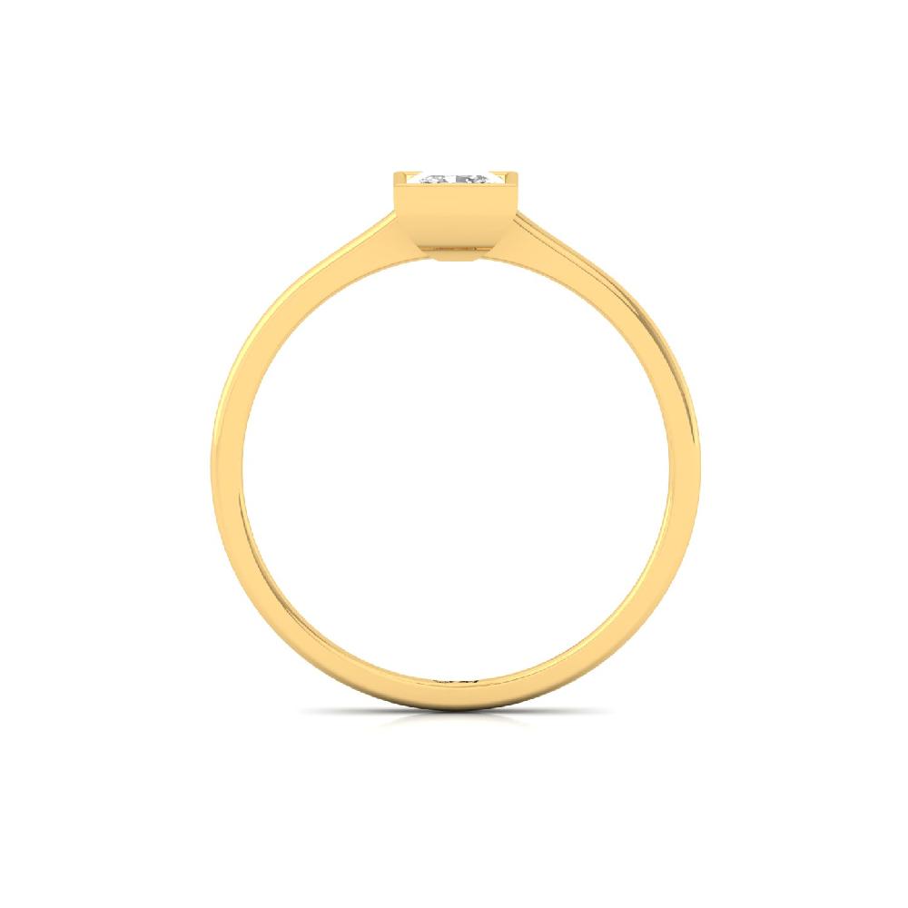 Modern Princess Cut lab grown Diamods CVD Diamond Solitaire Ring
