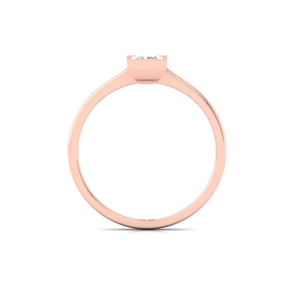 Modern Princess Cut lab grown Diamods CVD Diamond Solitaire Ring