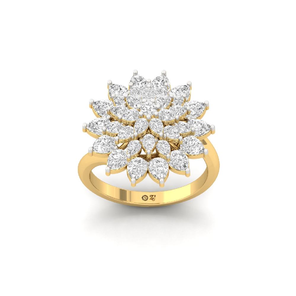 Celeste Marquise cut Bloom CVD Diamond Cocktail Ring