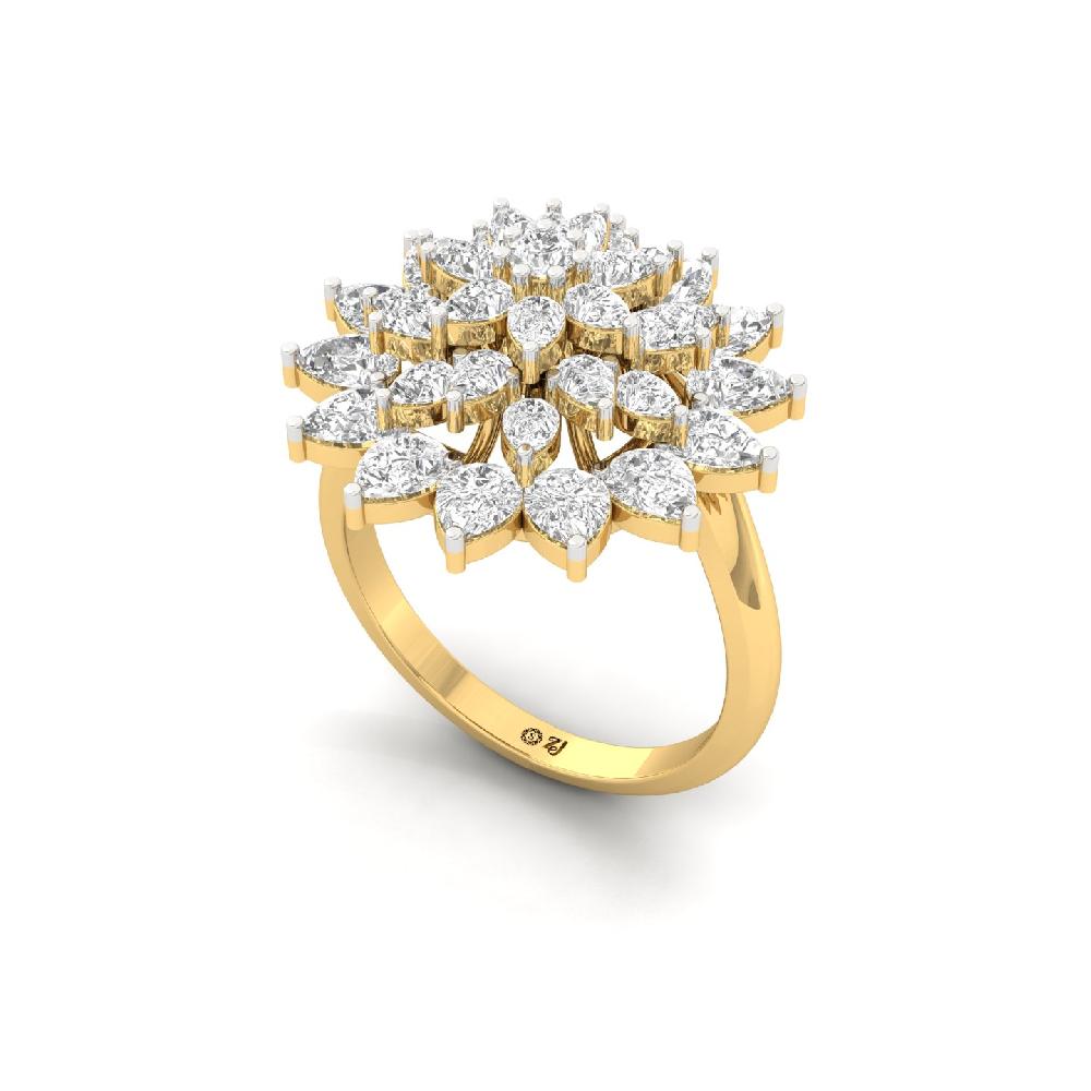 Celeste Marquise cut Bloom CVD Diamond Cocktail Ring