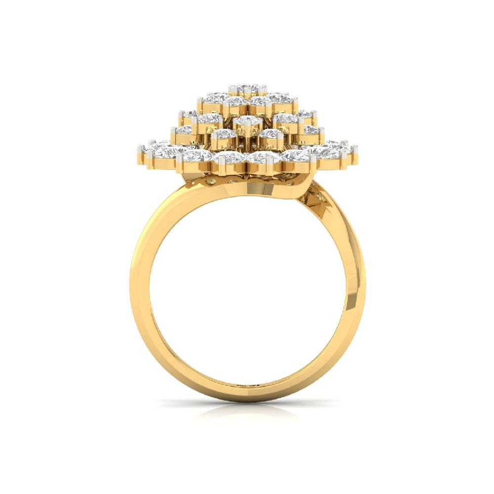 Celeste Marquise cut Bloom CVD LAB Grown Diamond Cocktail Ring
