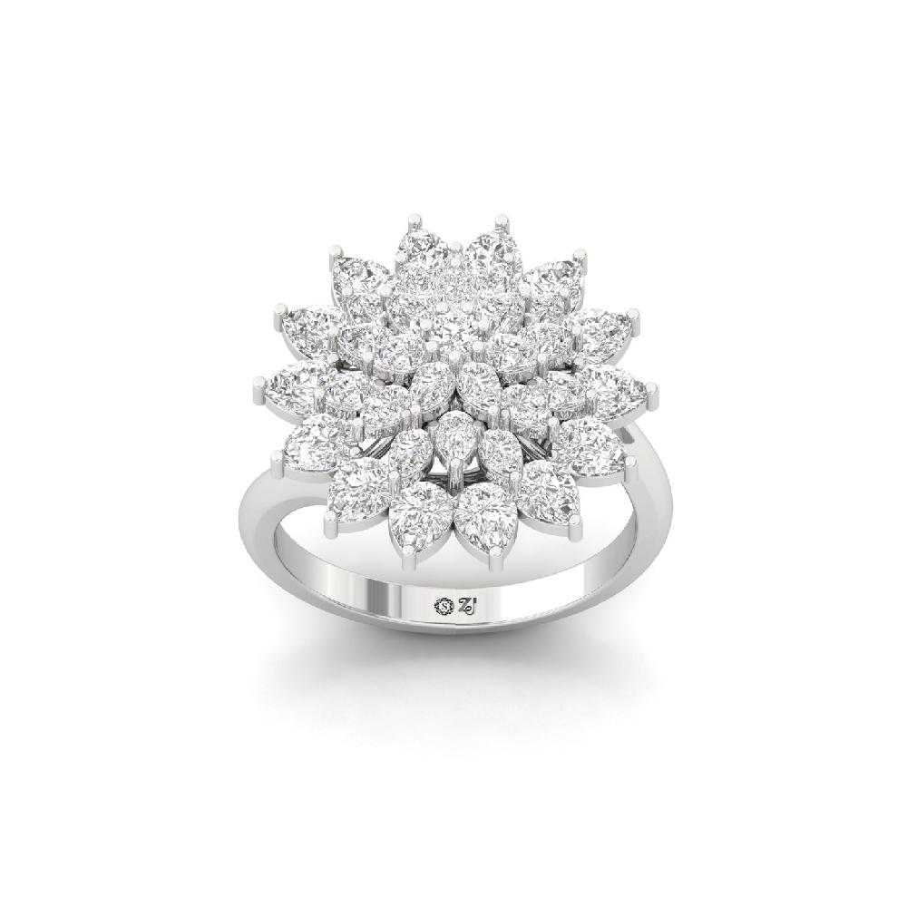 Celeste Marquise cut Bloom CVD LAB Grown Diamond Cocktail Ring