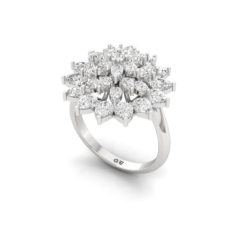 Celeste Marquise cut Bloom CVD LAB Grown Diamond Cocktail Ring