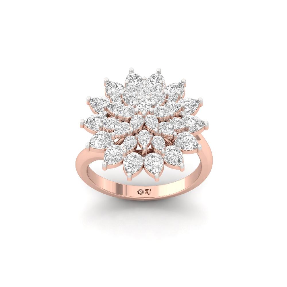 Celeste Marquise cut Bloom CVD LAB Grown Diamond Cocktail Ring