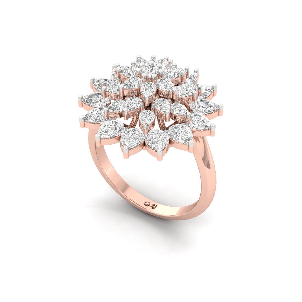Celeste Marquise cut Bloom CVD LAB Grown Diamond Cocktail Ring