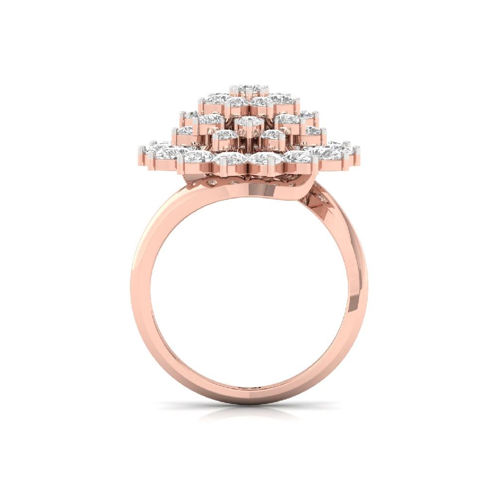 Celeste Marquise cut Bloom CVD LAB Grown Diamond Cocktail Ring