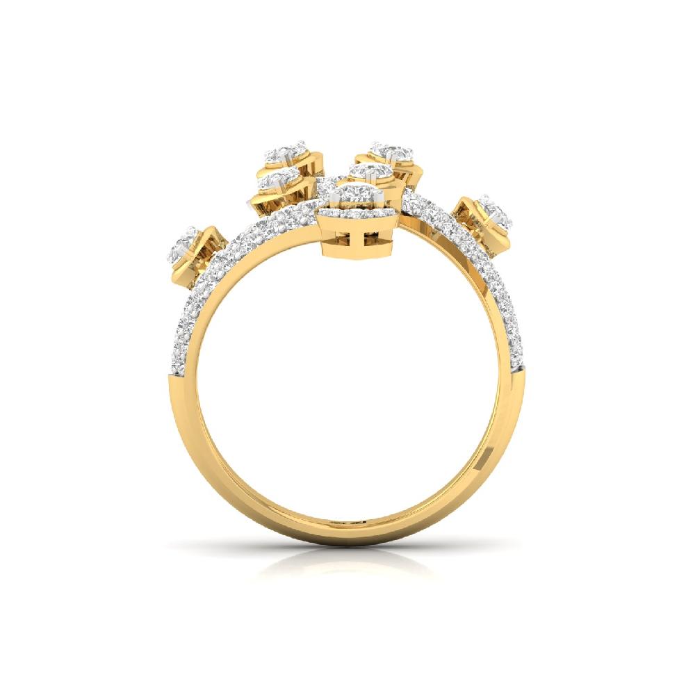 Ariella Spiral Majesty CVD lab grwon diamonds Statement Ring