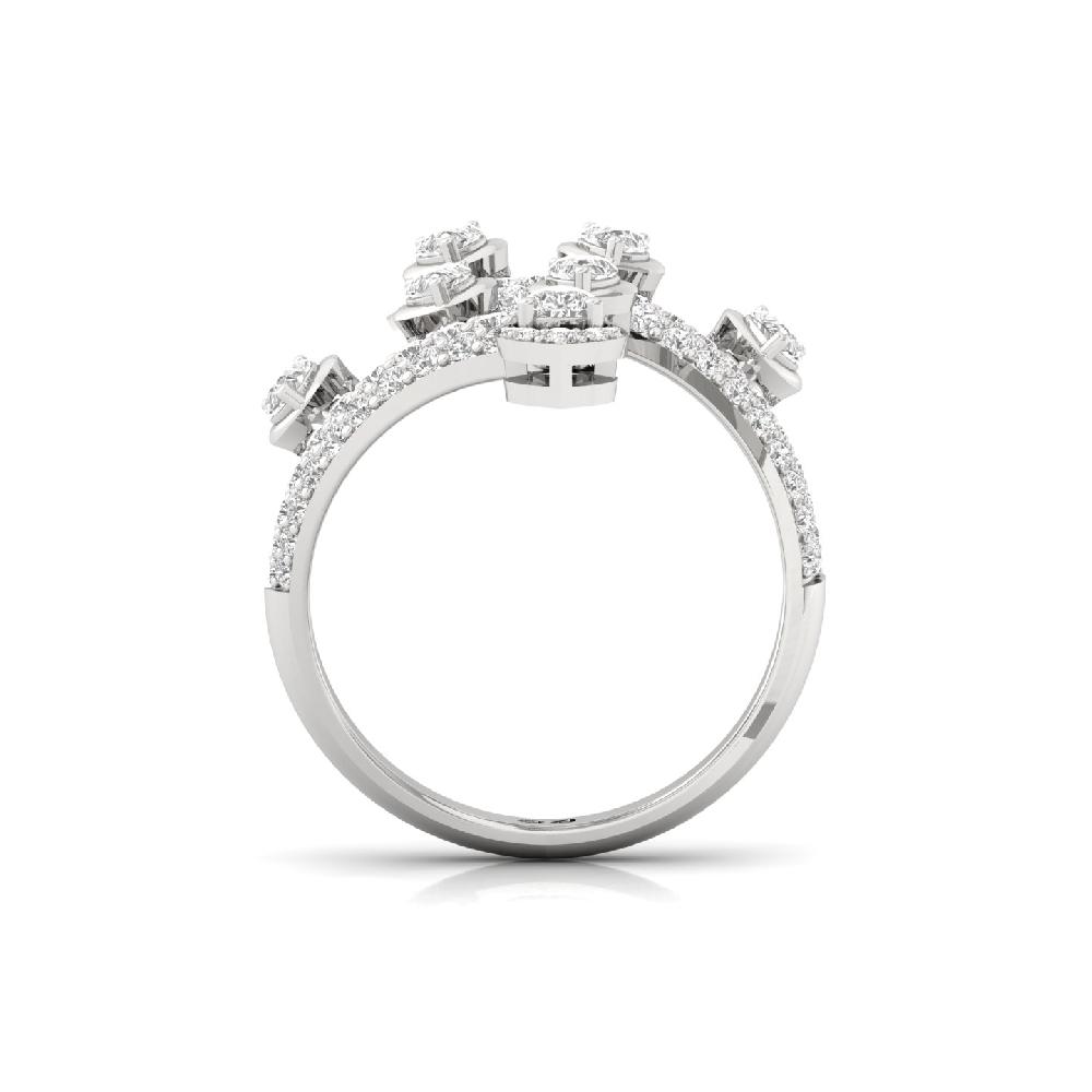 Ariella Spiral Majesty CVD lab grwon diamonds Statement Ring