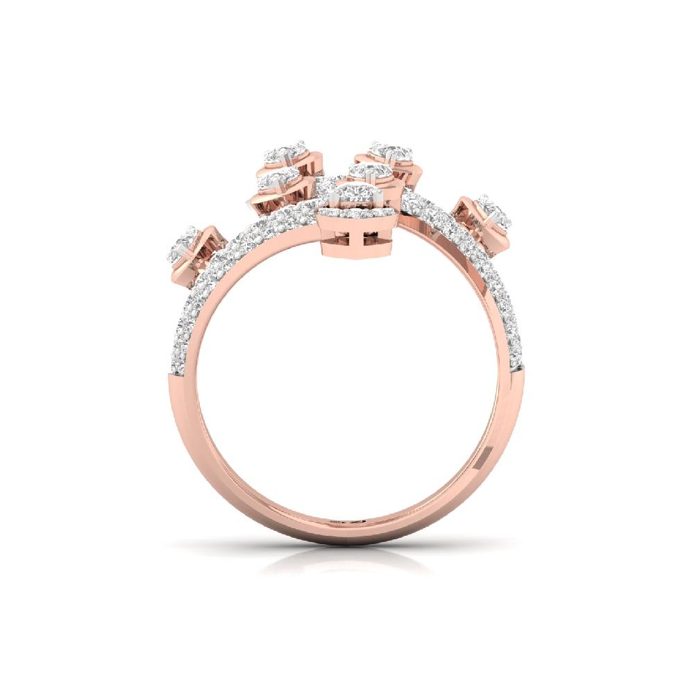 Ariella Spiral Majesty CVD lab grwon diamonds Statement Ring