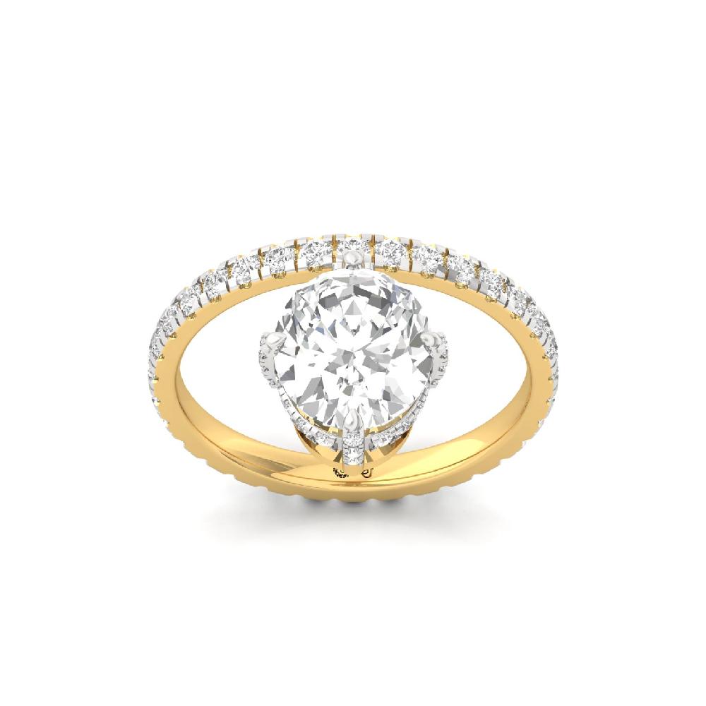 Celestina Oval & round cut Marvel CVD Diamond Ring