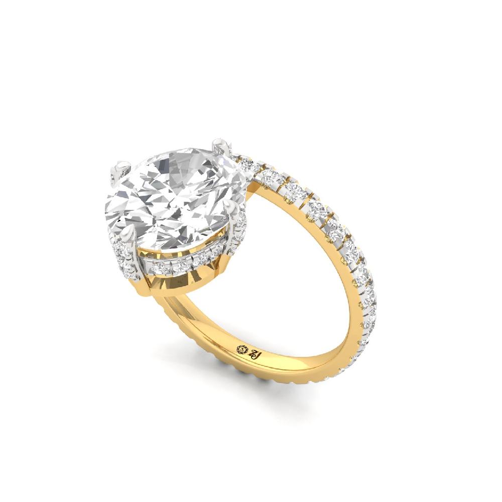 Celestina Oval & round cut Marvel CVD Diamond Ring
