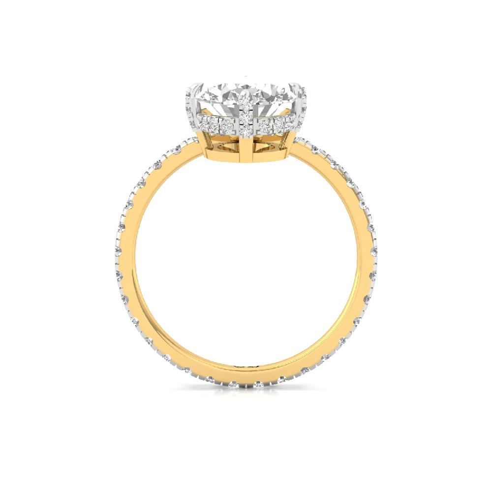 Celestina Oval & round cut Marvel CVD lab grown Diamond Ring