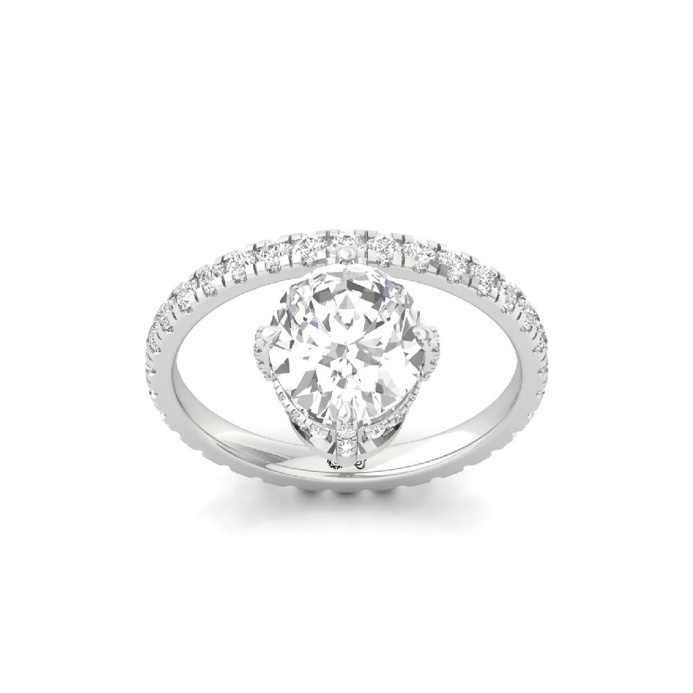 Celestina Oval & round cut Marvel CVD lab grown Diamond Ring