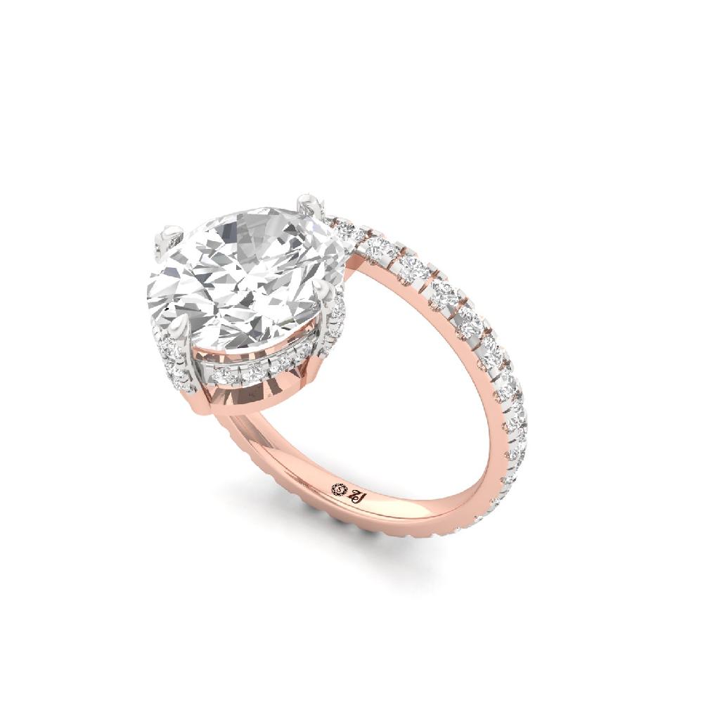 Celestina Oval & round cut Marvel CVD lab grown Diamond Ring