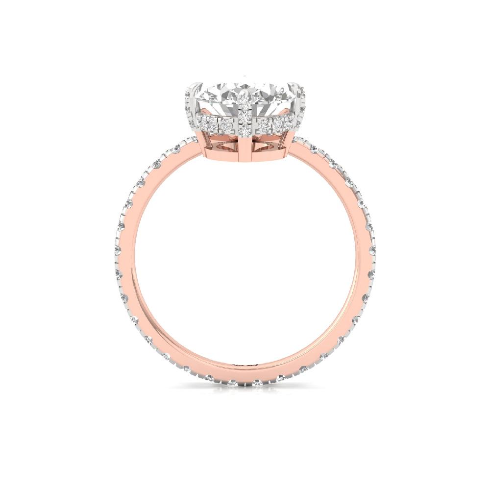 Celestina Oval & round cut Marvel CVD lab grown Diamond Ring
