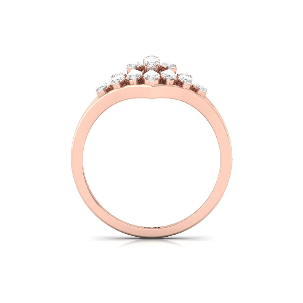 Elanora Marquise cut Cluster CVD lab grown Diamond Ring 