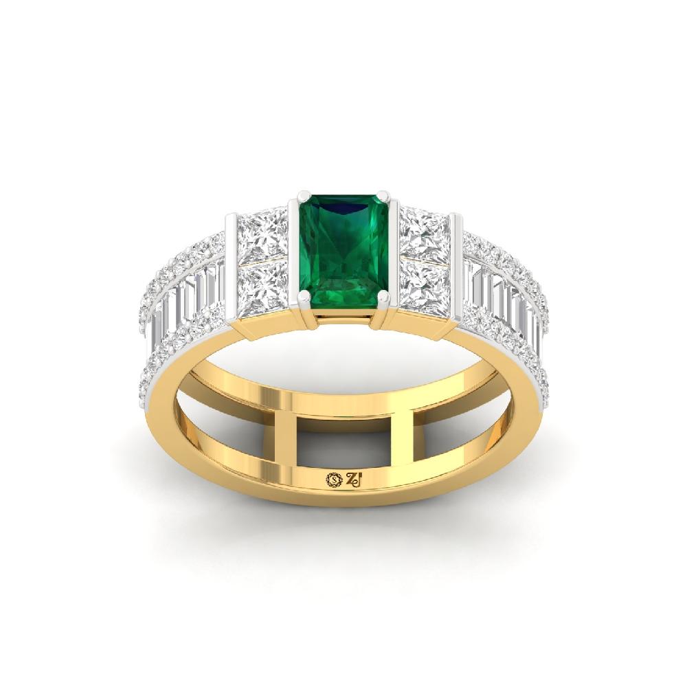 Radianta, Princess , Baguette ,Round Cut Royal CVD lab grown Diamonds Band Ring 