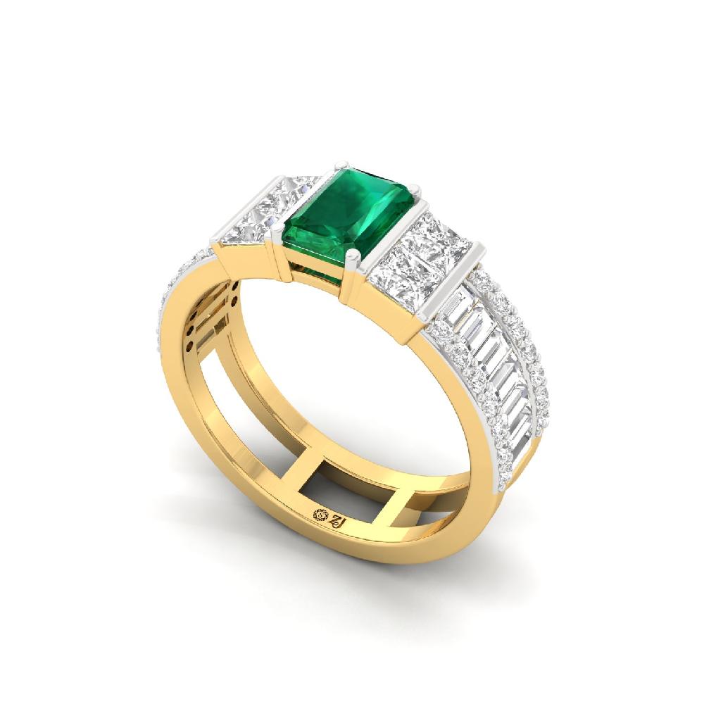 Radianta, Princess , Baguette ,Round Cut Royal CVD lab grown Diamonds Band Ring 