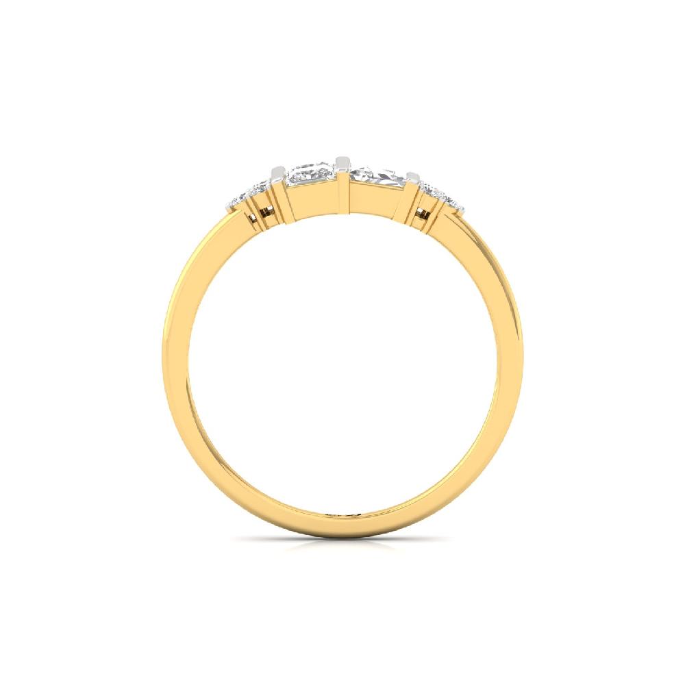 unique Cut Princess Cut Dual Bezel Diamond Ring 
