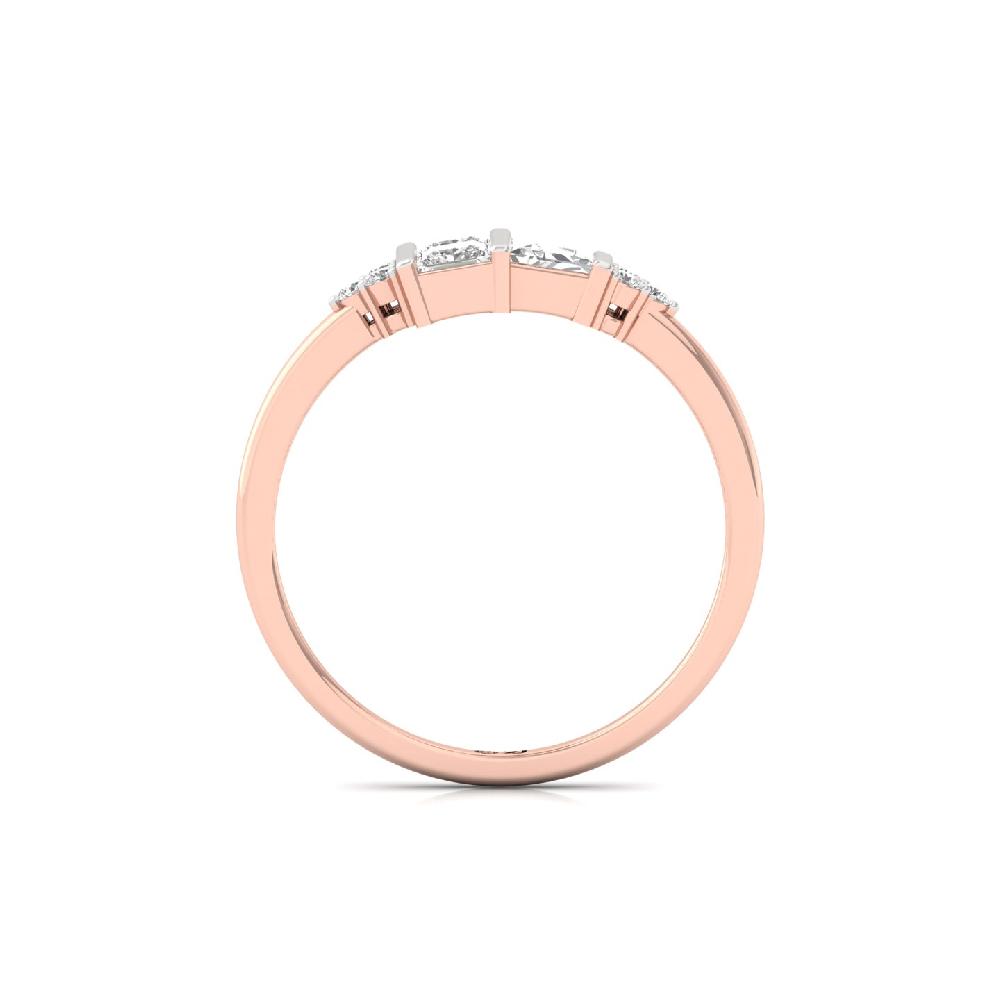 unique Cut Princess Cut Dual Bezel Diamond Ring 