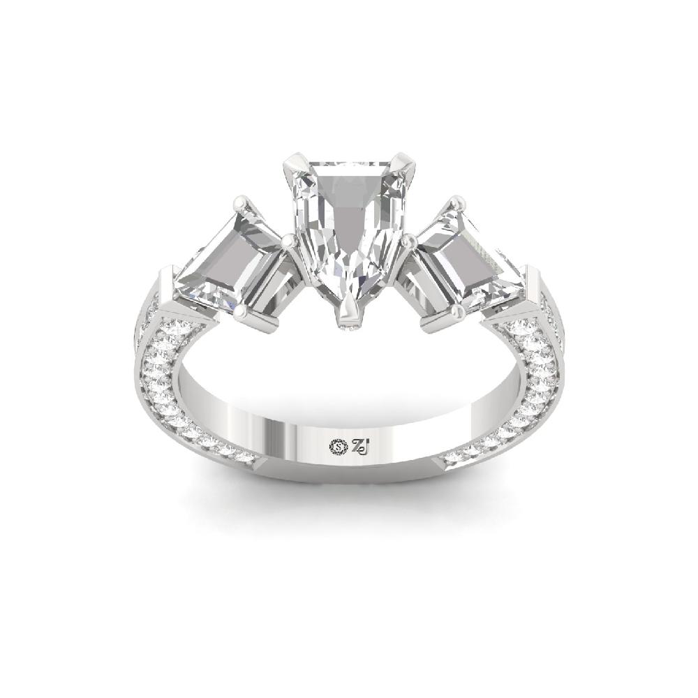 unique cut & round Cur & pear Cut cvd lab grwon diamonds Rings