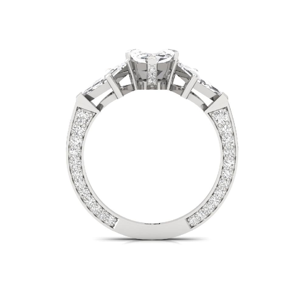 unique cut & round Cur & pear Cut cvd lab grwon diamonds Rings