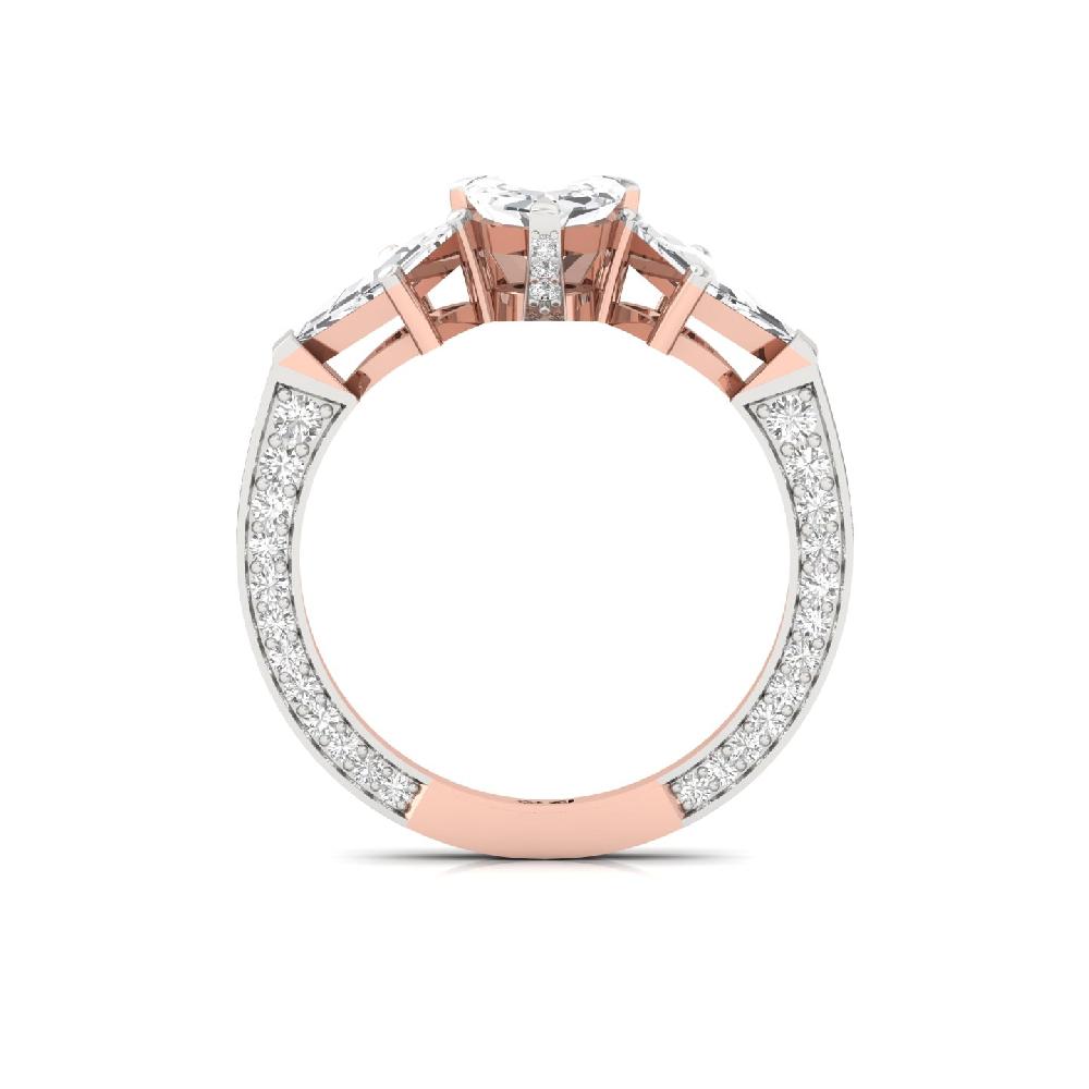 unique cut & round Cur & pear Cut cvd lab grwon diamonds Rings