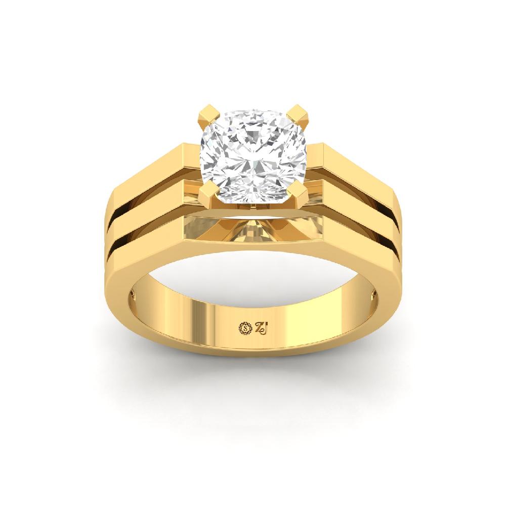 2.20Ct Cushion Cut Solitaire Cvd Lab grown Diamond Ring