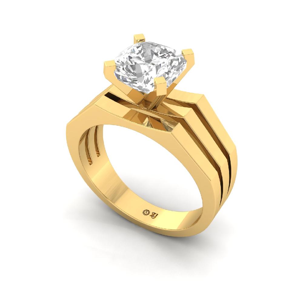 2.20Ct Cushion Cut Solitaire Cvd Lab grown Diamond Ring