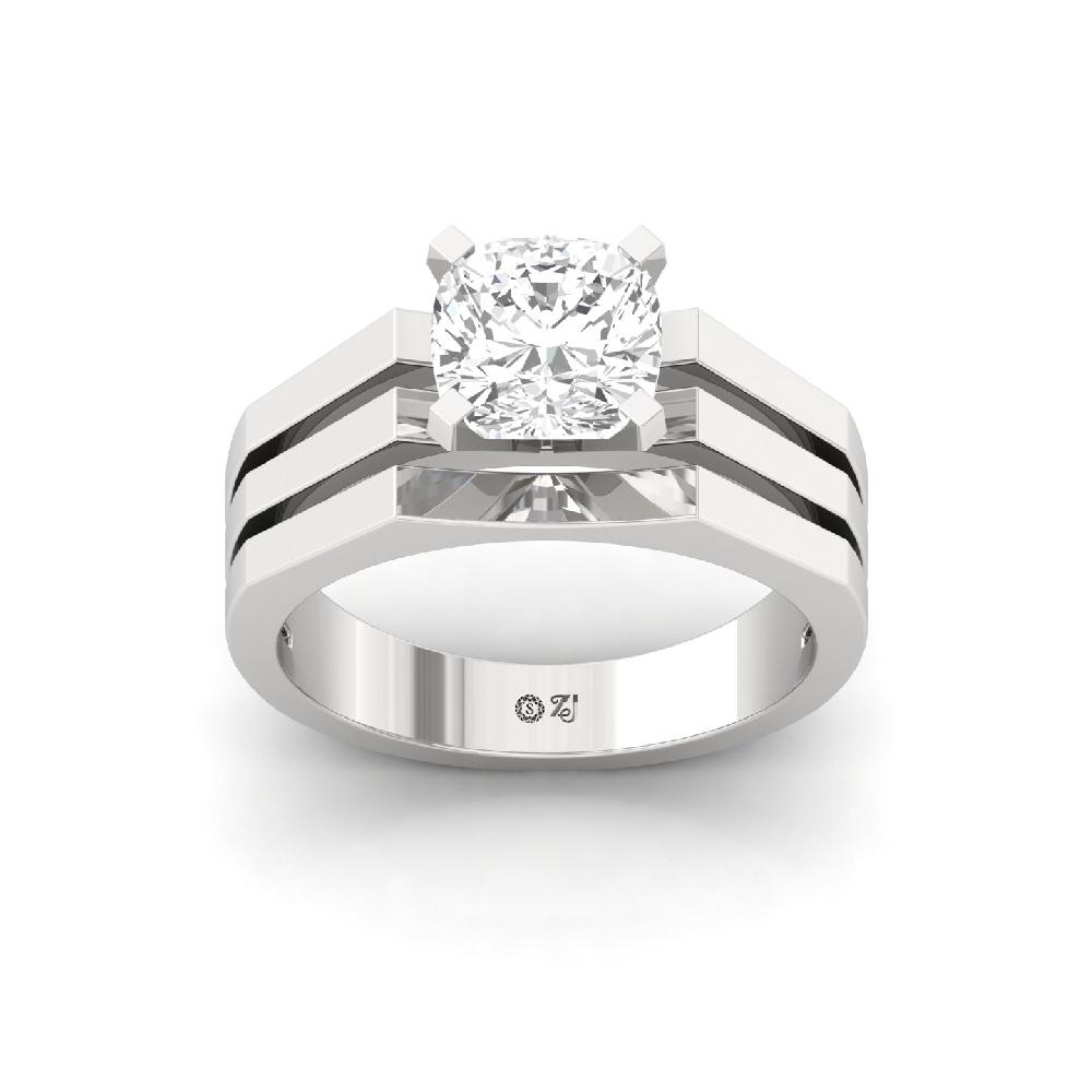 2.20Ct Cushion Cut Solitaire Cvd Lab grown Diamond Ring
