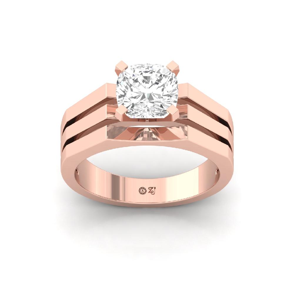 2.20Ct Cushion Cut Solitaire Cvd Lab grown Diamond Ring