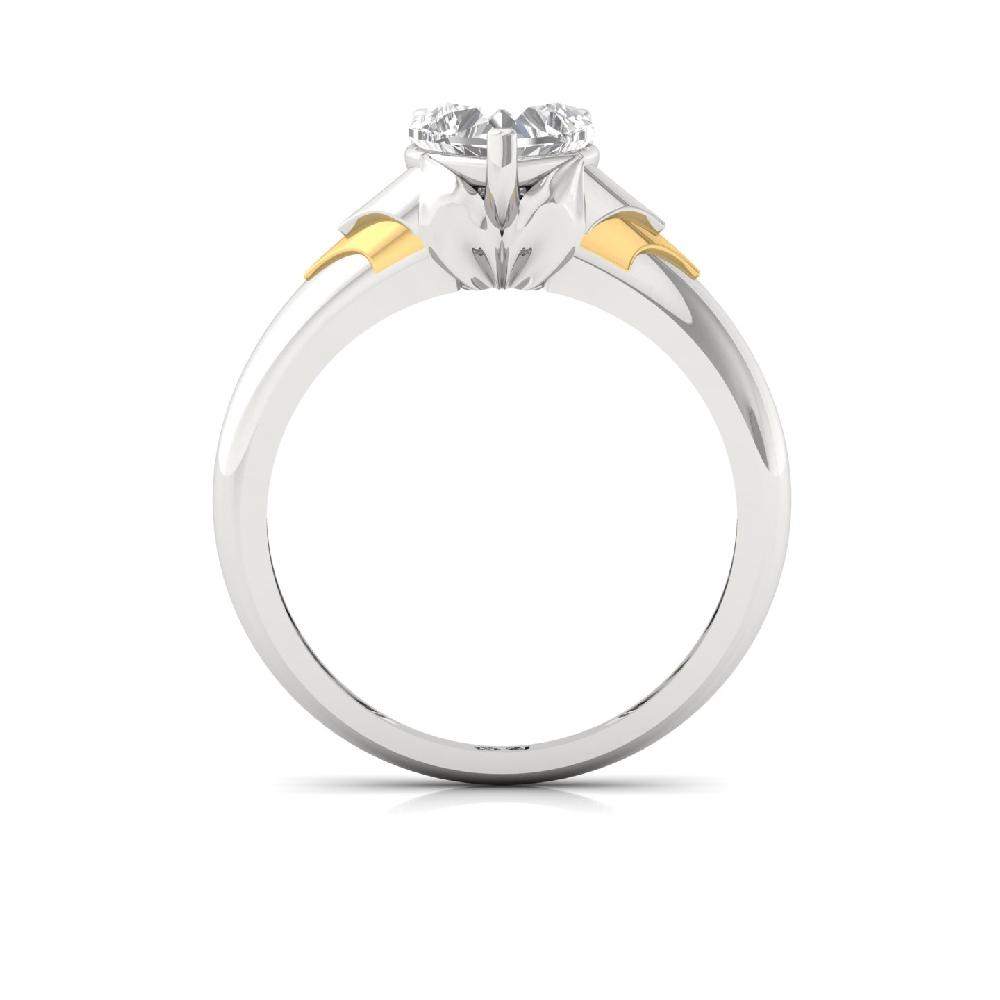 1.20Ct Heart Cut Solitaire cvd lab grown Diamond Ring 