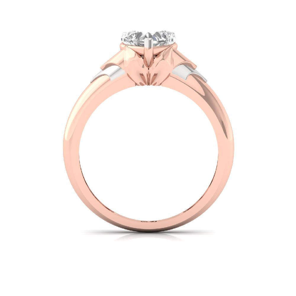 1.20Ct Heart Cut Solitaire cvd lab grown Diamond Ring 