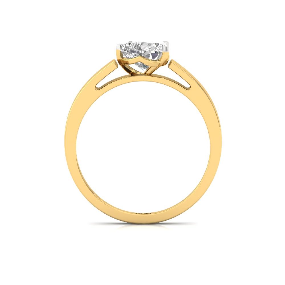 1.09Ct Heart Cut Solitaire CVD lab grown Diamond Ring