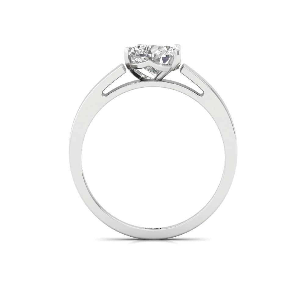 1.09Ct Heart Cut Solitaire CVD lab grown Diamond Ring
