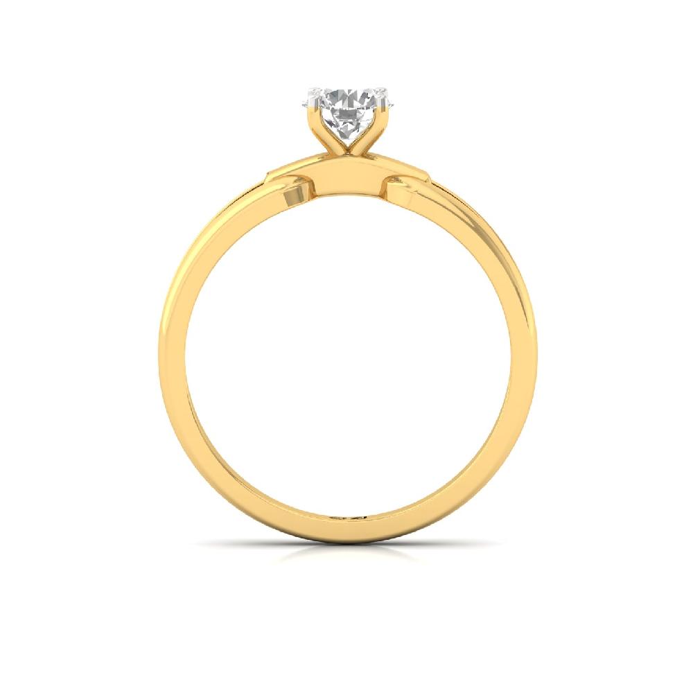 0.47ct round Cut Solitaire CVD lab grown Diamond Ring Split Band