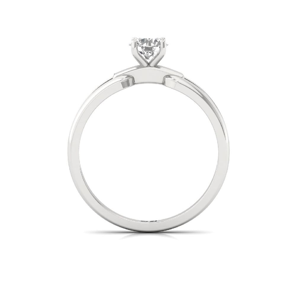 0.47ct round Cut Solitaire CVD lab grown Diamond Ring Split Band