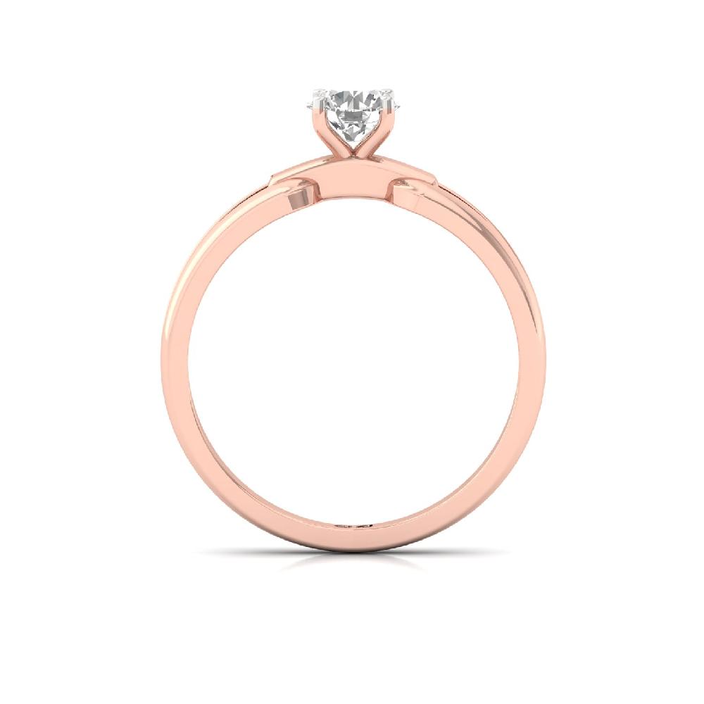 0.47ct round Cut Solitaire CVD lab grown Diamond Ring Split Band