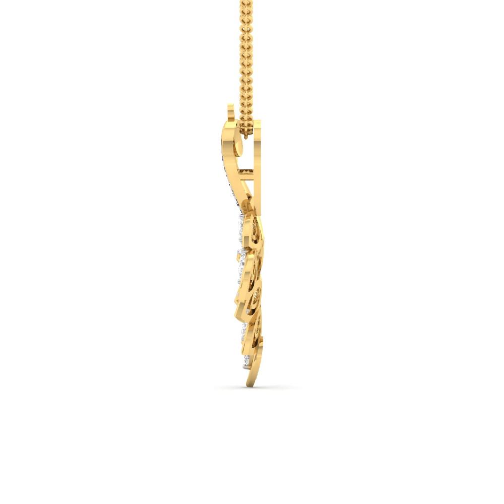 Royal Blue Peacock Pendant with CVD Lab Grown Diamond 