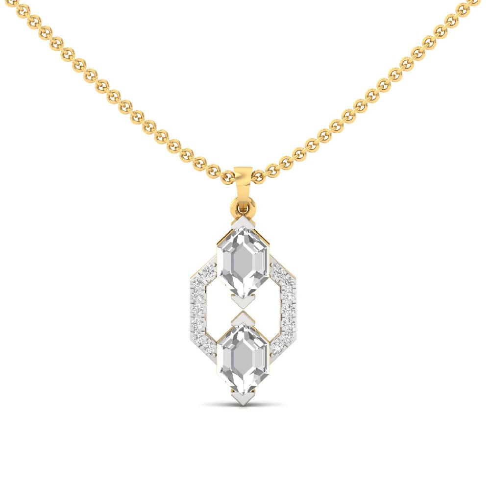 Fancy & round Cut CVD Lab Grown Diamond Pendant