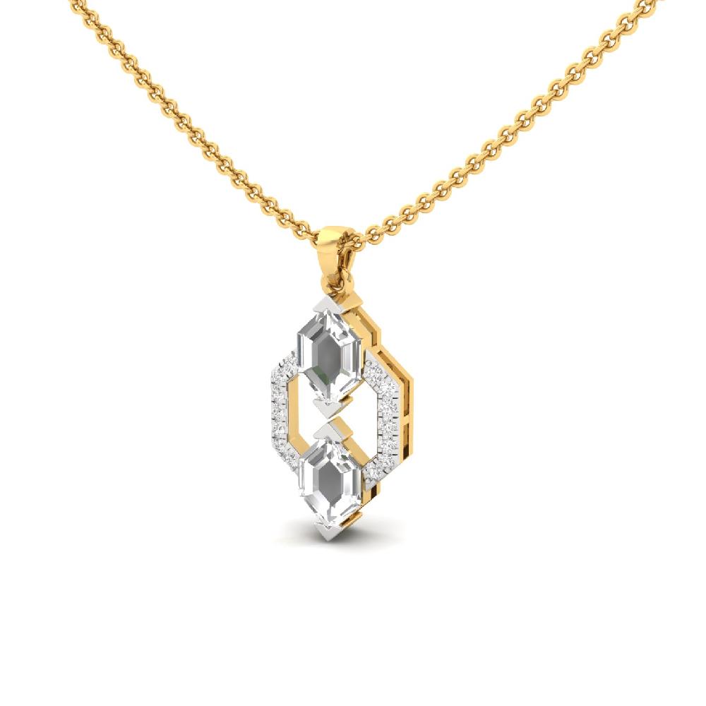 Fancy & round Cut CVD Lab Grown Diamond Pendant