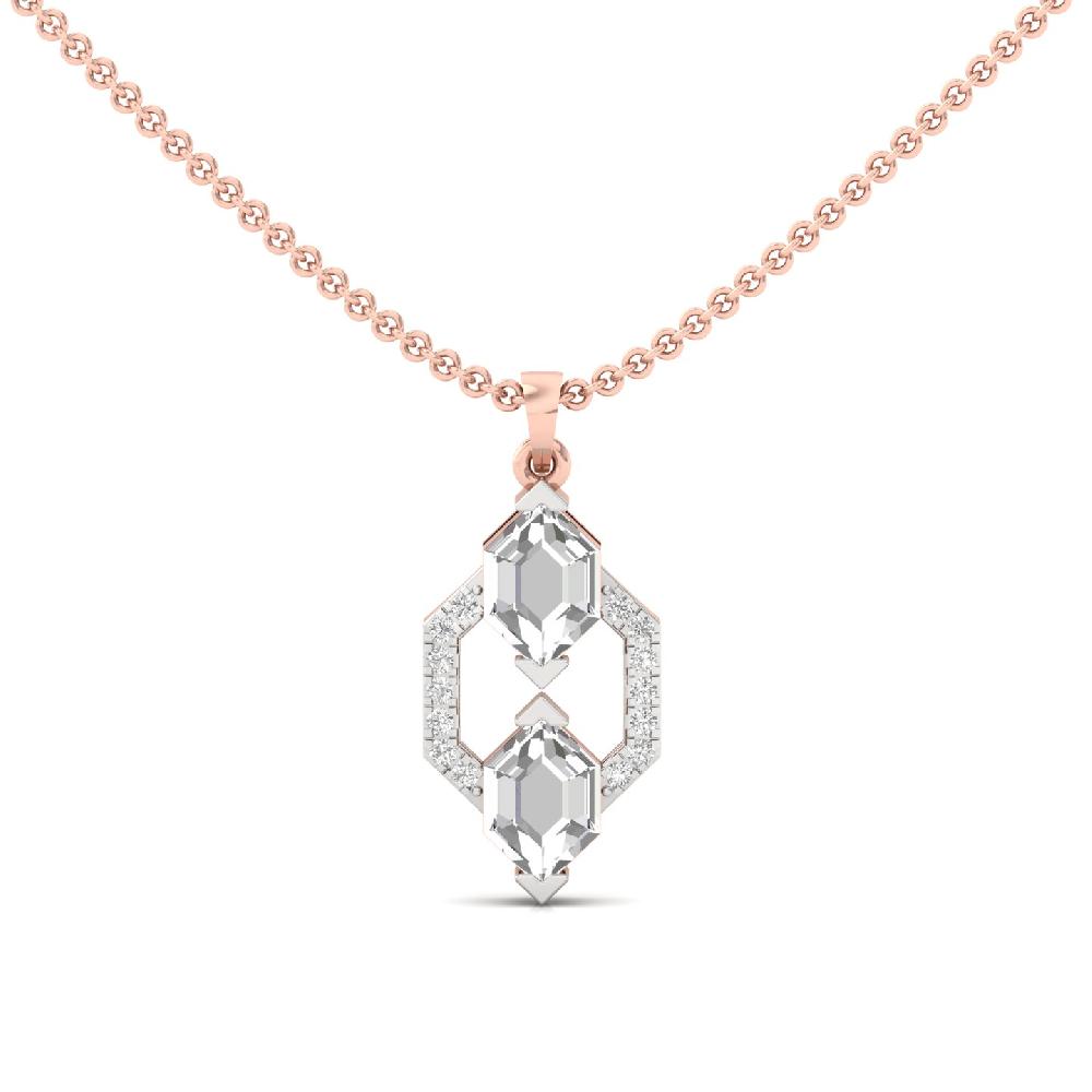 Fancy & round Cut CVD Lab Grown Diamond Pendant