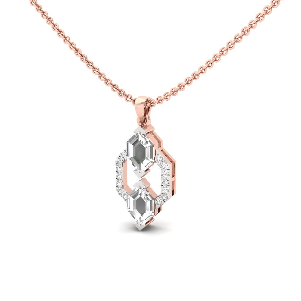 Fancy & round Cut CVD Lab Grown Diamond Pendant
