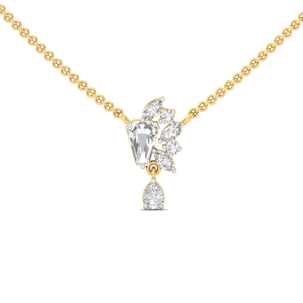 Modern Pendant with Fancy, pear & Marquise & Pear Diamonds