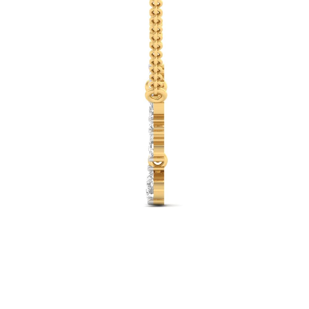 Modern Pendant with Fancy, pear & Marquise & Pear Diamonds
