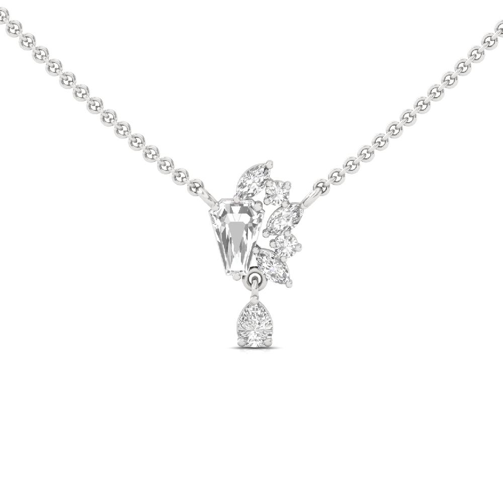 Modern Pendant with Fancy, pear & Marquise & Pear Diamonds