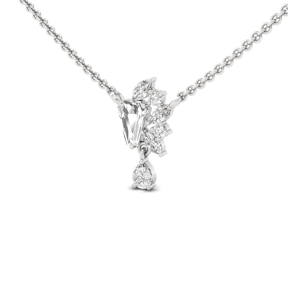 Modern Pendant with Fancy, pear & Marquise & Pear Diamonds