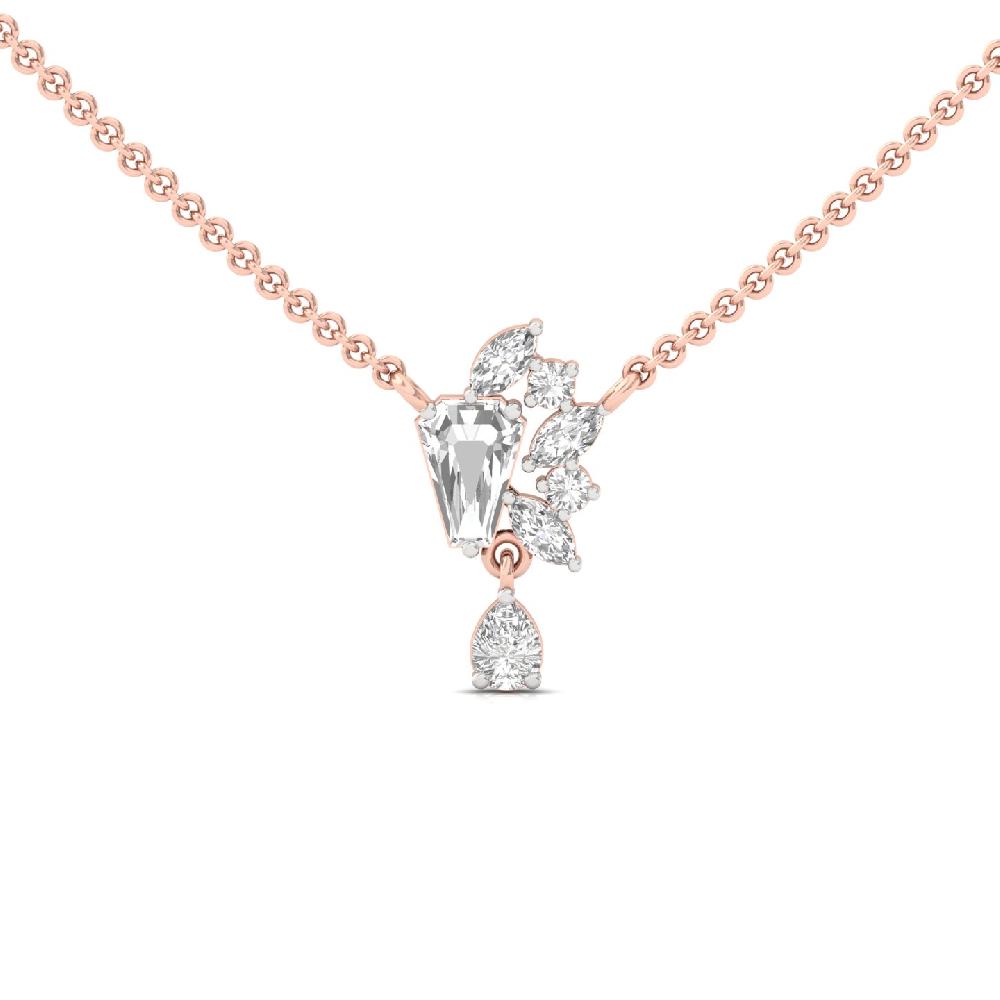 Modern Pendant with Fancy, pear & Marquise & Pear Diamonds