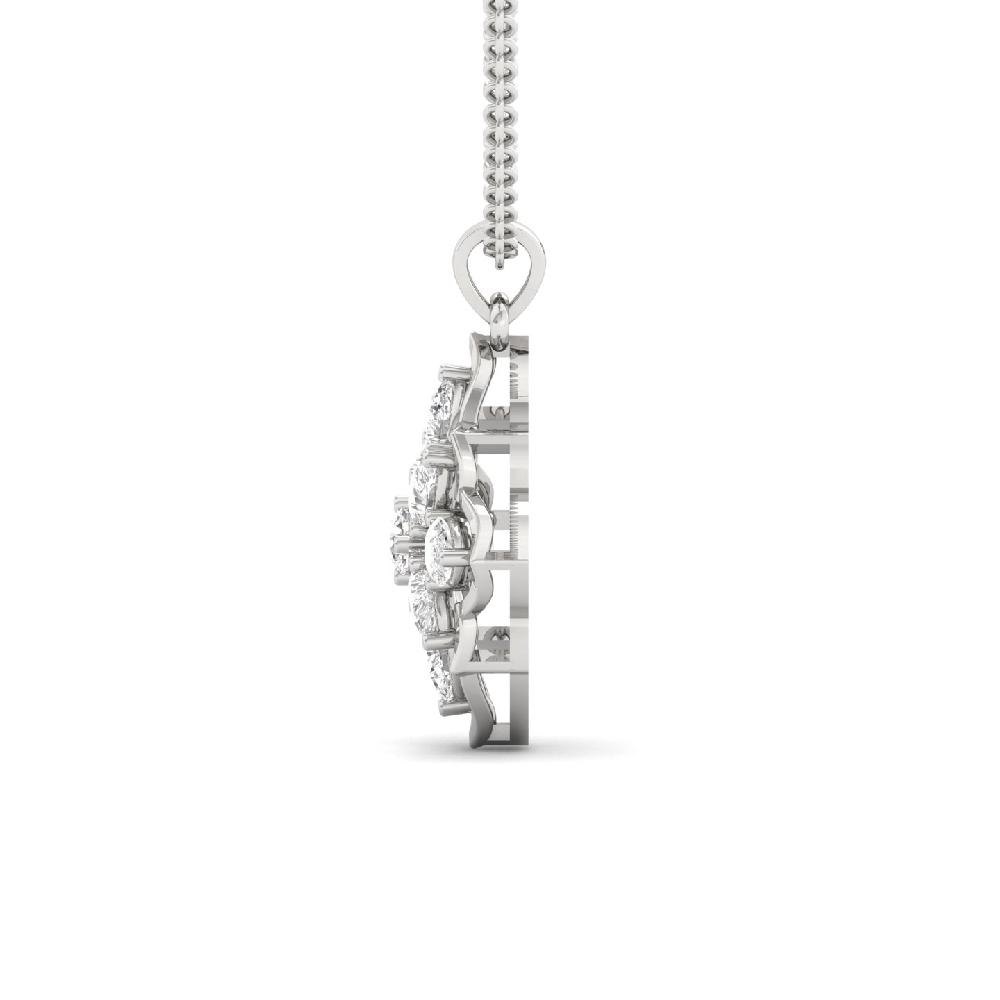 Floral Star Pendant with Lab Grown Diamond