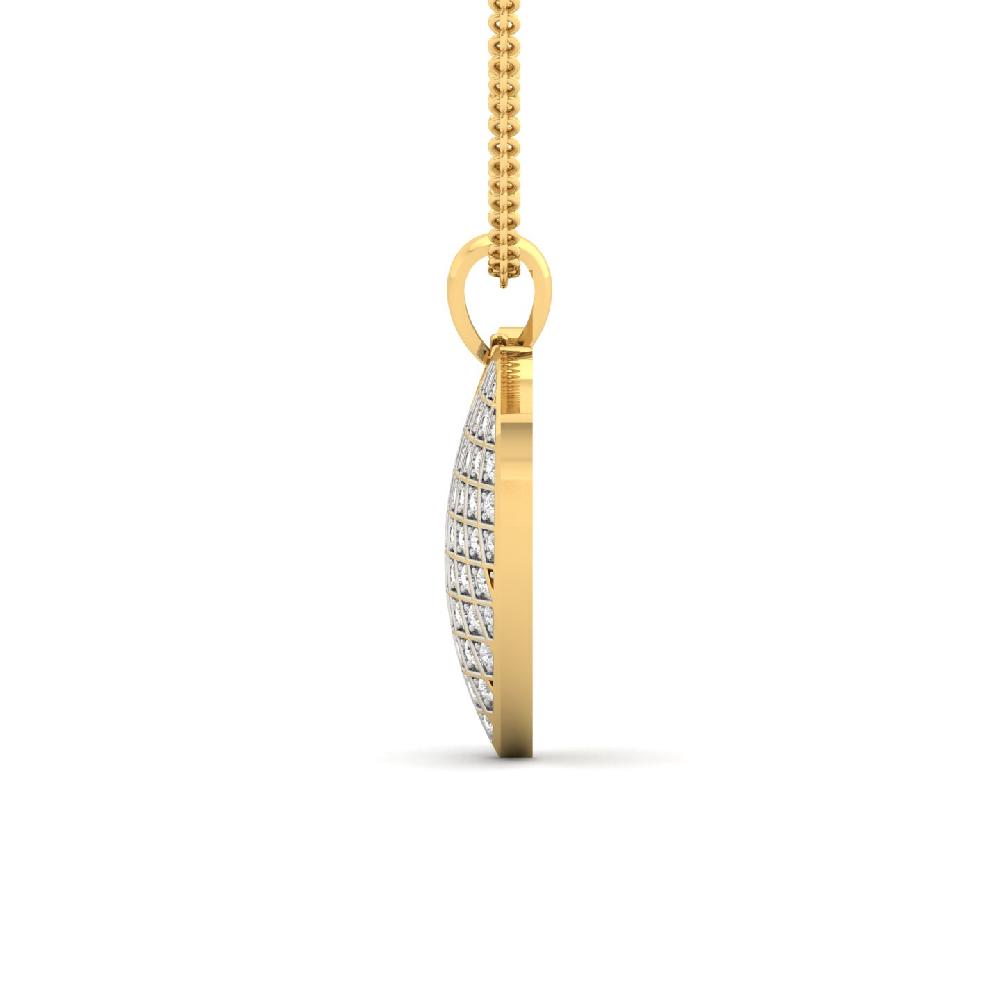 0.66ct Heart Grid Pendant with CVD Diamonds in Silver or Gold